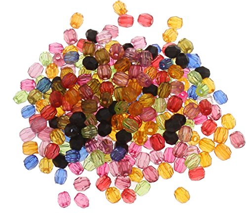 1000 Kunststoffperlen Luxus Acrylperlen Plastik 4mm Facettiert Kugeln Rund Mix Perlen Pack POSTEN Perle zum fädeln für DIY Schmuck Herstellung D803 von Perlin