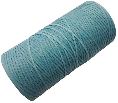 10m Wachsband 1mm Sattlergarn Lederfäden Nähgarn Geflochtet 100% Polyester Wachsfaden Forellenfäden Nähen Handnähgarn Handwerk (Baby Blau) von Perlin