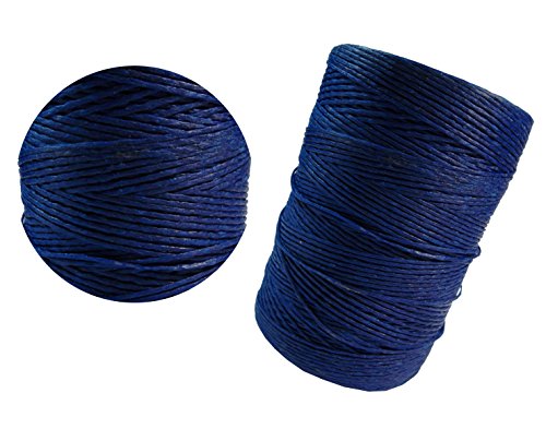 10m Wachsband 1mm Sattlergarn Lederfäden Nähgarn Geflochtet 100% Polyester Wachsfaden Forellenfäden Nähen Handnähgarn Handwerk (Marineblau) von Perlin