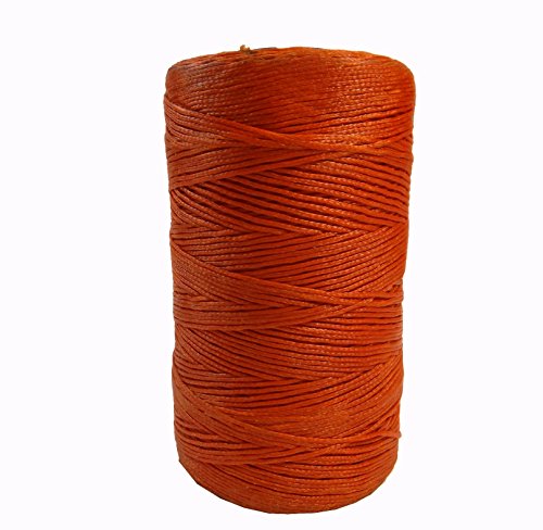 10m Wachsband 1mm Sattlergarn Lederfäden Nähgarn Geflochtet 100% Polyester Wachsfaden Forellenfäden Nähen Handnähgarn Handwerk (Orange) von Perlin