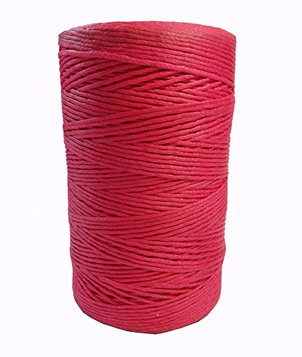 10m Wachsband 1mm Sattlergarn Lederfäden Nähgarn Geflochtet 100% Polyester Wachsfaden Forellenfäden Nähen Handnähgarn Handwerk (Pink) von Perlin