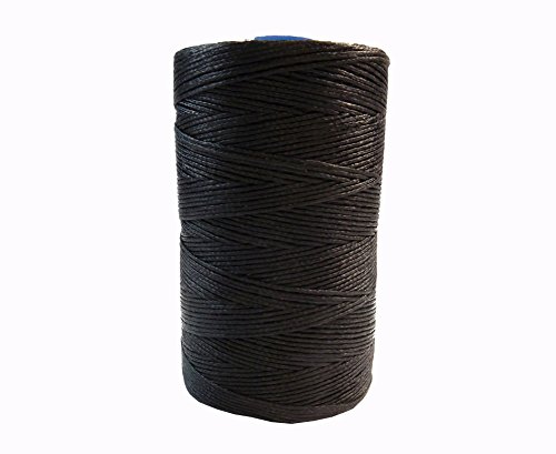 10m Wachsband 1mm Sattlergarn Lederfäden Nähgarn Geflochtet 100% Polyester Wachsfaden Forellenfäden Nähen Handnähgarn Handwerk (Schwarz) von Perlin