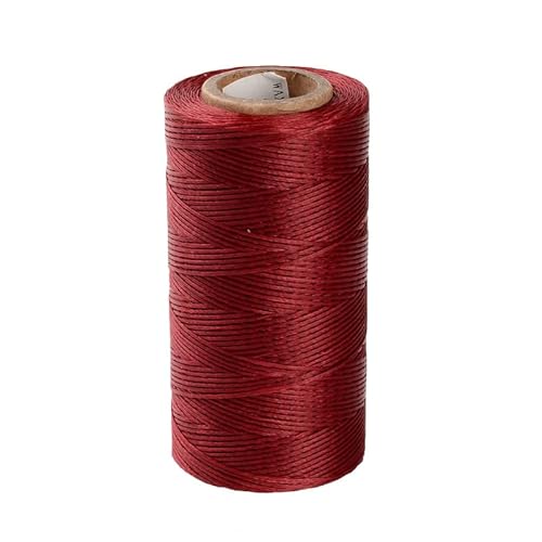 10m Wachsband 1mm Sattlergarn Lederfäden Nähgarn Geflochtet 100% Polyester Wachsfaden Forellenfäden Nähen Handnähgarn Handwerk (Weinrot) von Perlin