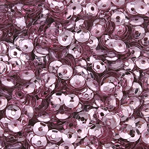 1200 Stk. Pailletten Ø 4mm Schüssel gewölbt für DIY Kleidung und Schmuck, Handwerk Metallic Basteln Sequin Bombe (Altrosa) von Perlin