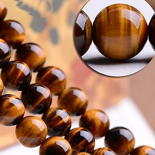 20 Tigerauge Perlen 8mm * AAA Qualität * Kugel Strang Edelstein Natursteine Tiger Eye G58#2 von Perlin