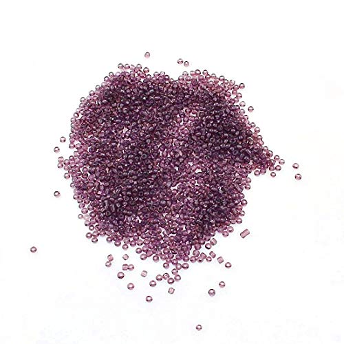 450g Rocailles Perlen 2mm Transparent Set Glasperlen Rund 30000stk 11/0 Indianerperlen Perlenhäkeln Seed Beads (Amethyst Violett) von Perlin