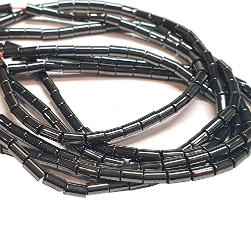 50stk Hämatitperlen Schwarz Perlen 8x4 mm für Armbänder Tube Nein Magnet Hämatit Edelsteine 38cm 1 Strang Heishi Perlen von Perlin