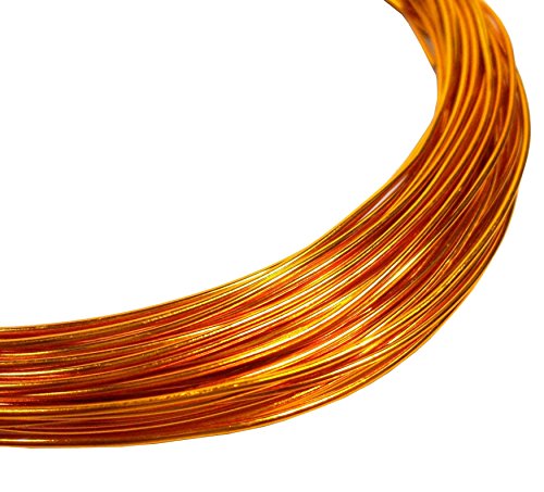 5m ALUMINIUMDRAHT 1,5mm GOLD KUPFER SCHMUCKDRAHT BASTELN BIEGEDRAHT Aludraht METERWARE BASTELDRAHT PERLENDRAHT DEKODRAHT LACKDRAHT C9 von Perlin