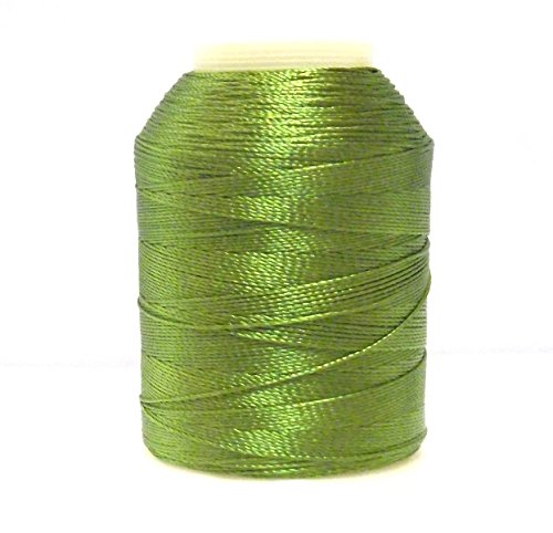 Altinbaşak 20g Häkelgarn Garne 300m 6 FACH 100% POLYESTER GARN 0,75mm Nr: 50 BESTE QUALITÄT UND FARBECHT Embroidery Thread 100g 200g (1 Stück, MILITÄRGRÜN) von Perlin