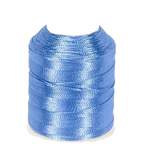 Altinbaşak 20g Häkelgarn Garne 300m 6 FACH 100% POLYESTER GARN 0,75mm Nr: 50 BESTE QUALITÄT UND FARBECHT Embroidery Thread 100g 200g (1 Stück, MITTELBLAU) von Perlin