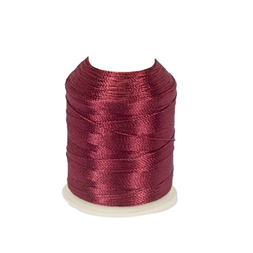 Altinbaşak 20g Häkelgarn Garne 300m 6 FACH 100% POLYESTER GARN 0,75mm Nr: 50 Embroidery Thread 100g 200g (1 Stück, WEINROT) von Perlin