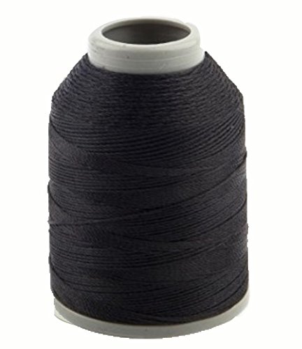 Altinbaşak 20g Häkelgarn Garne 300m 6 FACH 100% POLYESTER GARN 0,75mm Nr: 50 Embroidery Thread 100g 200g (10 Stück, Schwarz) von Perlin