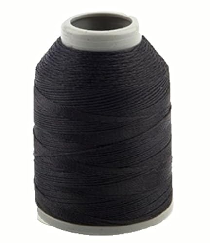 Altinbaşak 20g Häkelgarn Garne 300m 6 FACH 100% POLYESTER GARN 0,75mm Nr: 50 Embroidery Thread 100g 200g (10 Stück, Schwarz) von Perlin