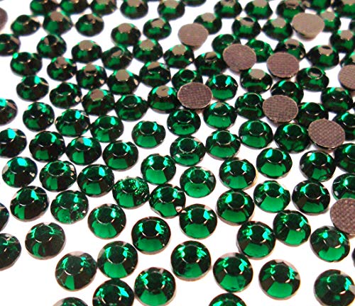 Hotfix 5mm Flatback Rückseite Strasssteine SS20 1440 Stück Glas steine Runde Kristall Edelsteine (Olivine Grün) von Perlin