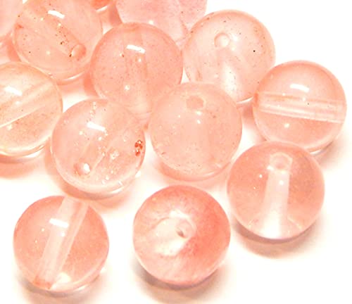 Kirsche Quarz Wassermelone Edelstein Perlen Rund 6mm und 8mm Roten Cherry Quartz Gemstone Beads Edelsteine (6mm) von Perlin