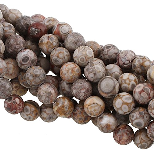 Natur Maifan Jaspis Stein Perlen 8mm * A GRADE * Kugel Steinperlen Edelstein Naturstein Mineralsteine Schmuckstein Jasper Gemstone Beads 15stk. G756 von Perlin