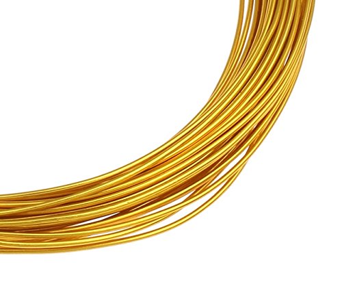 10m ALUMINIUMDRAHT GOLD 1mm SCHMUCKDRAHT BASTELN BIEGEDRAHT Aludraht METERWARE BASTELDRAHT PERLENDRAHT DEKODRAHT LACKDRAHT C107 von Perlin