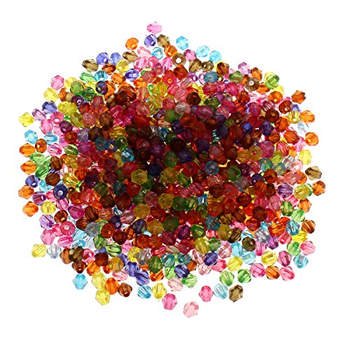 Perlin - 2000stk Kunststoffperlen 4mm Luxus Spacer Acrylperlen Doppelkegel Plastik Perlen für Bastelset Bastelzubehör Schmuckdesign Schmuck Selber Machen D805 x2 von Perlin