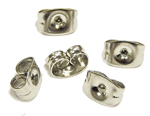 Perlin - 200stk Edelstahl Ohrstopper Ohrmutter Stopper Verschlüsse für Ohrstecker, Ohrring Butterfly Stecker M228 x5 von Perlin