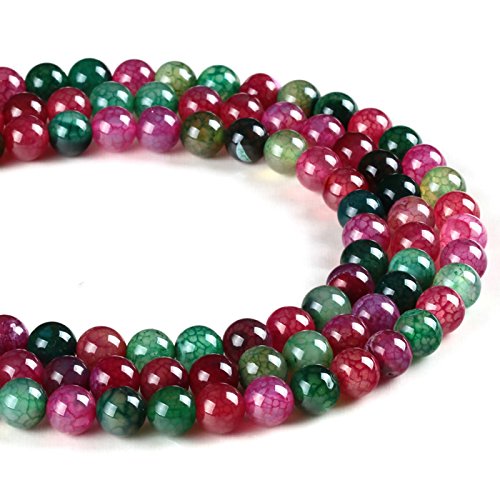 Perlin - Edelstein Tourmaline Turmalin Perlen 10/8/6/4 mm Halbedelstein Naturstein Schmuckperlen für Schmuck Kette Armband (4mm - 50 Stück) von Perlin