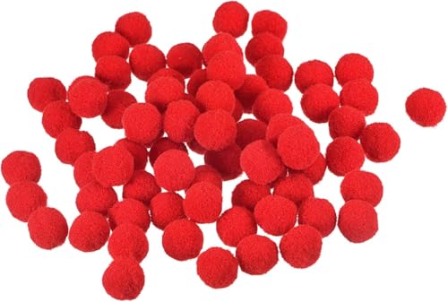 Perlin - Pompons Pompon 10mm Rot Bommel 250stk Nähen Tilda Basteln Borte bälle Flauschigen Plüsch Bälle von Perlin