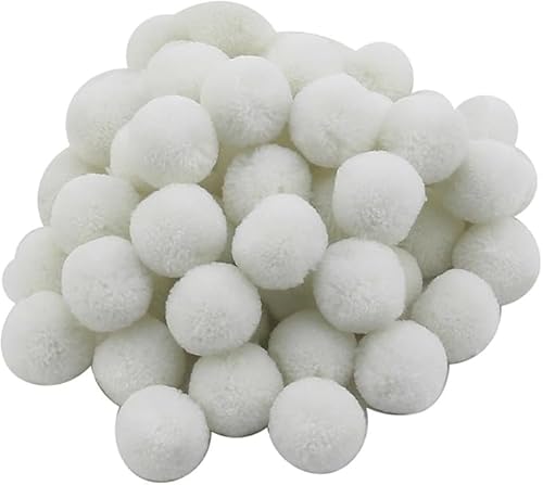 Perlin - Pompons Pompon 10mm Weiß Bommel 250stk Nähen Tilda Basteln Borte bälle Flauschigen Plüsch Bälle für Lustige DIY Kreative Handwerk von Perlin