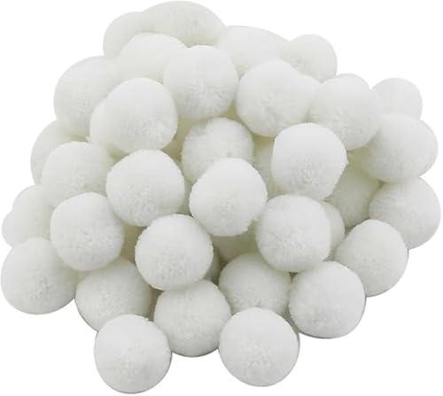 Perlin - Pompons Pompon 15mm Weiß Bommel 175stk Nähen Tilda Basteln Borte bälle Flauschigen Plüsch Bälle für Lustige DIY Kreative Handwerk von Perlin