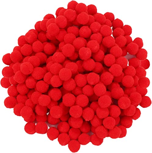 Perlin - Pompons Pompon 20mm Rot Bommel 125stk Nähen Tilda Basteln Borte bälle Flauschigen Plüsch Bälle für Lustige DIY Kreative Handwerk DEK38 x5 von Perlin