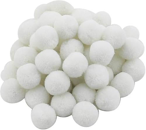 Perlin Pompons Pompon 30mm Weiß Bommel 100stk Nähen Tilda Basteln Borte bälle Flauschigen Plüsch Bälle für Lustige DIY Kreative Handwerk von Perlin