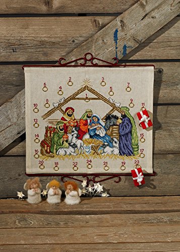 Kreuzstich Stickpackung Adventskalender Jesuskind Zählmuster von Permin