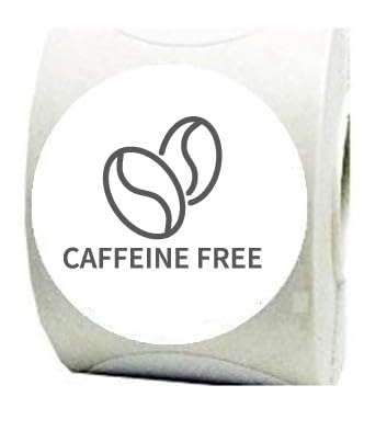 Lebensmittelallergenfreie Klebeetiketten, 300 Stück, 22 mm, Rolle, verschiedene Optionen (Cafein-free) von Personal labels since 1999
