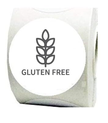 Lebensmittelallergenfreie Klebeetiketten, 300 Stück, 22 mm, verschiedene Optionen (Gluten free) von Personal labels since 1999