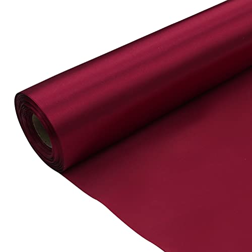 Personalize Pro Satin-Rolle, 29 x 20 m, Burgunderrot, luxuriös und weich, seidig und glänzend, für selbstgemachte Stuhlhussen, Schleifen, Tischläufer, Girlanden, Hochzeiten, Partys, Bastelprojekte von Personalize Pro