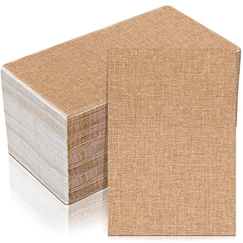 100 Stück Verbraucher-Servietten, Jute-Druck, 2-lagig, Jute-Servietten, stoffähnliche Papierservietten, dekorative Einweg-Servietten, rustikale Papierhandtücher für Hochzeit, Cocktailparty, 33x40 cm von Perthlin