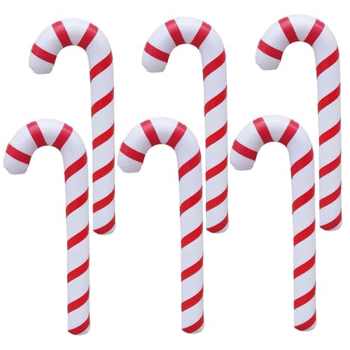 Kinderpartyzubehör, Candy Cane Weihnachtsdekorationen 6pcs 35 aufblasbare Weihnachtsbonbonbonbaum -Cane Dekorative Hängs -Süßigkeiten -Ornamente für Weihnachten, Partyversorgung, Urlaubsdekoration von Pesoncarl