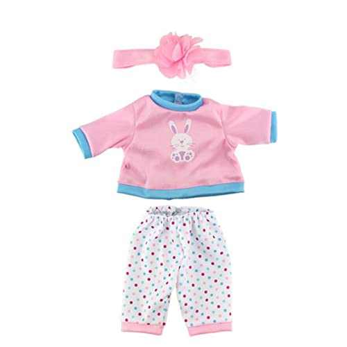 Pesoncarl Babypuppentuchpuppe Kleider Kleidung Outfits Mini Handwerk handgefertigte Kostüme Pyjamas Puppe Matching Accessoires 17inch rosige Kinder. von Pesoncarl