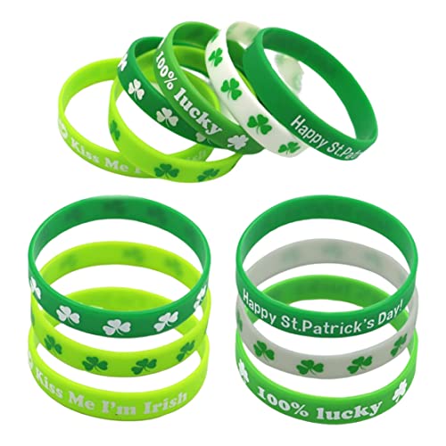 Pesoncarl st patricks day Decor, St.Patricks Day Armband Green Shamrock Armbänder Armbänder für irische Party Vorstellungsgeschenkte Lieferungen 36 Stück von Pesoncarl