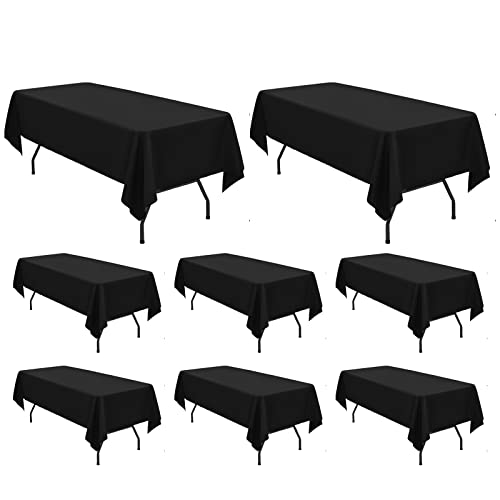 8 Packungen Schwarze Polyester Tischdecken 153 x 320 cm für 2,4m/8 Fuß -Rechtecktische waschbarer Tischdeckel schwarzer Tischabdeckung für Hochzeit, Bankett, Veranstaltung, Party 8 Packungen Schwarze Polyester Tischdecken 153 x 320 cm für 2,4m/8 Fuß -Rechtecktische waschbarer Tischdeckel schwarzer Tischabdeckung für Hochzeit, Bankett, Veranstaltung, Party von Pesonlook