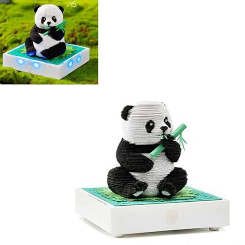 2025 Panda 3D Memo Pad, Panda 3D Art Sticky Notes Tear Away Notizblock, Papier, Panda-Papierschnitzerei, Desktop-Skulptur, Dekoration, Papierkunstkalender, dekoratives Geschenk für Schule, Zuhause, von Pessrrtewg