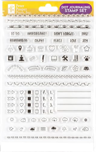 Peter Pauper Press Dot Journaling Clear Stamp Set von Peter Pauper Press