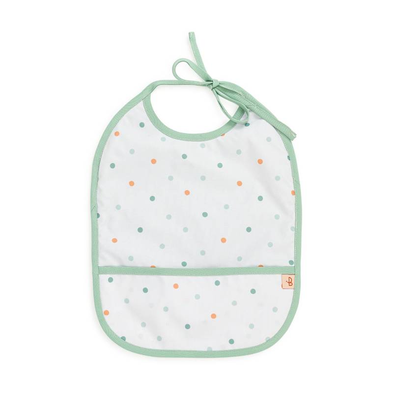 Sea Green Baby Bib Gepunktet, Wasserabweisendes Babylätzchen von PetitBabu