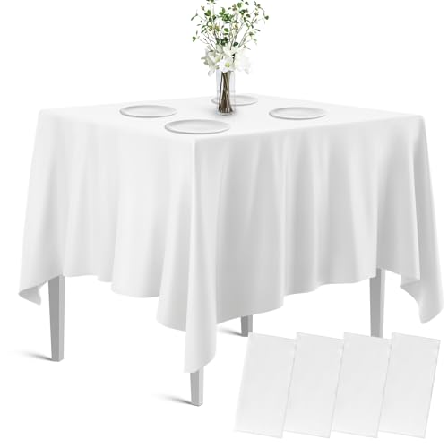 Petutu Einweg Tischdecken Weiß - 4 Stück wasserdichte papiertischdecke für Hochzeit, Partyt, Grillen,Picknick, 137 x 274 cm von Petutu