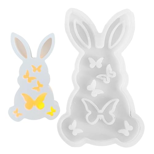 3D Kaninchen Gießform Ostern, Ostern Kaninchen Silikonformen Gießformen, Ostern Hase Silikonformen Gießformen, Epoxidharz Formen zur Herstellung von Ostern Ornamenten von Peufcmi