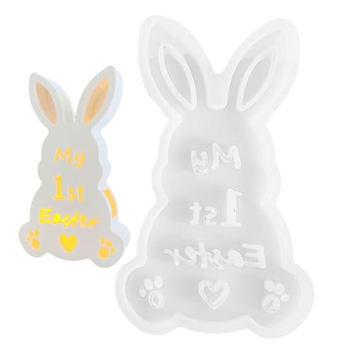 3D Kaninchen Gießform Ostern, Ostern Kaninchen Silikonformen Gießformen, Ostern Hase Silikonformen Gießformen, Epoxidharz Formen zur Herstellung von Ostern Ornamenten von Peufcmi