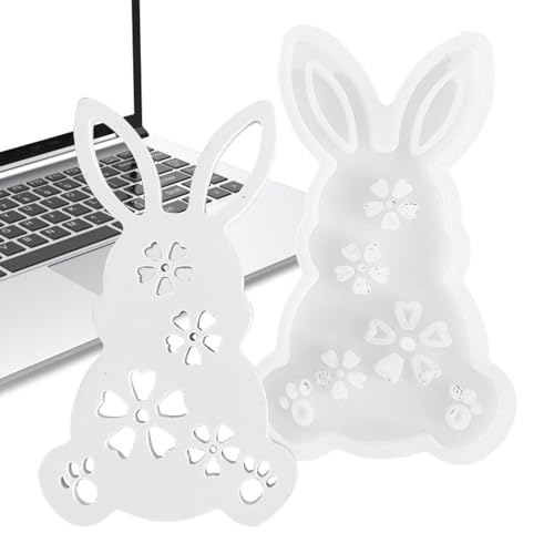 3D Kaninchen Gießform Ostern, Ostern Kaninchen Silikonformen Gießformen, Ostern Hase Silikonformen Gießformen, Epoxidharz Formen zur Herstellung von Ostern Ornamenten von Peufcmi