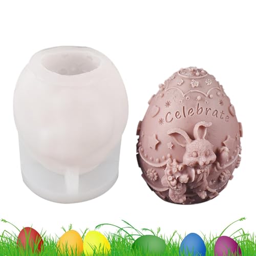 3D Silikonform Ostereier, Ostern Eier Silikonform, Ostern Silikonform Ostereier Epoxidharz Formen, Blumen Ostereier Kerzenform Ostern, Ostereier Schokoladenform Silikon von Peufcmi