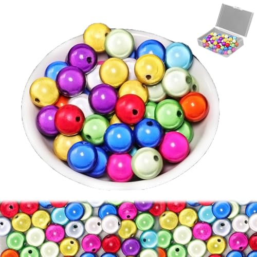 1000 Stück 6–12 mm Reflektierende Perlen, Wunderperlen, Bunte Bastelperlen, 3D-Illusion Wunderperlen, Acrylperlen für DIY Schmuckherstellung, Armbänder, Halsketten Basteln von Peysaitr