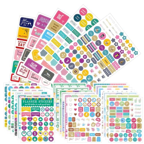 Journal Sticker Set, 24 Blatt Fotoalbum Sticker für Bullet Journal, Tagebuch, Fotoalbum oder Kalender, Geburtstag Geschenke, Bullet Journal Zubehör Stickerbuch von Peysaitr