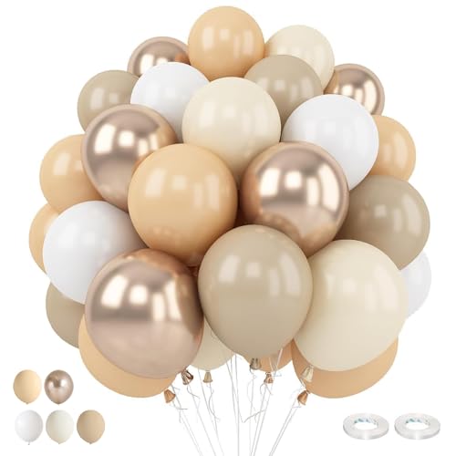 Champagner-Gold- und Weiß-Luftballons, 60 Stück, metallisch, Champagner, Gold, Creme, klar, Weiß, Sand, Rouge, Beige, transparente Partyballons für Frauen, Geburtstag, Hochzeit, Verlobung Champagner-Gold- und Weiß-Luftballons, 60 Stück, metallisch, Champagner, Gold, Creme, klar, Weiß, Sand, Rouge, Beige, transparente Partyballons für Frauen, Geburtstag, Hochzeit, Verlobung von Peysaitr