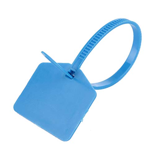 100 Stück Einweg-Kabelbinder aus Kunststoff, 120 Mm, Selbstsichernde Etiketten für Koffer und Taschen, mit Guter Isolierung für Schuhe, Taschen, Kleidung (BLUE) von Phefop